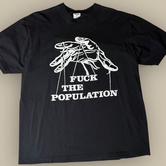 FTP FUCKTHEPOPULATION Puppet Master Tee Shirt Black XL - Picture 1 of 3